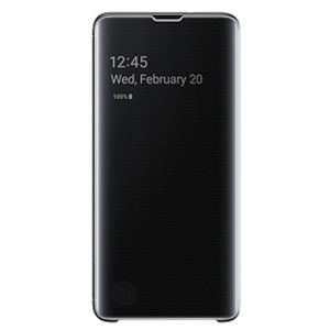 Samsung Clear View Mobile Flip Case for Samsung Galaxy S10, Black EF-ZG973CBEGIN